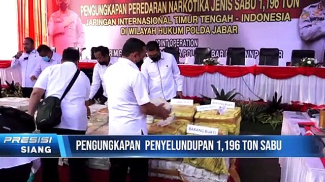 VO Dittipid Narkoba Bareskrim Polri, Polda Jabar dan BNNP Jabar Ungkap Penyelundupan 1,196 Ton Sabu