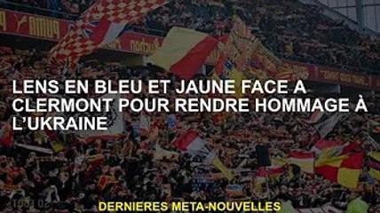 Le cliché bicolore bleu-jaune rend hommage à Clermont, hommage à l'Ukraine