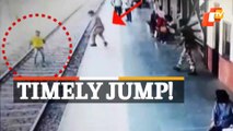 Viral Video | Brave GRP Constable Saves Youth From Ending Life At Railway Station