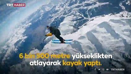 Alpler'de serbest düşüş: 6 bin 500 metreden kayak takımıyla atladı