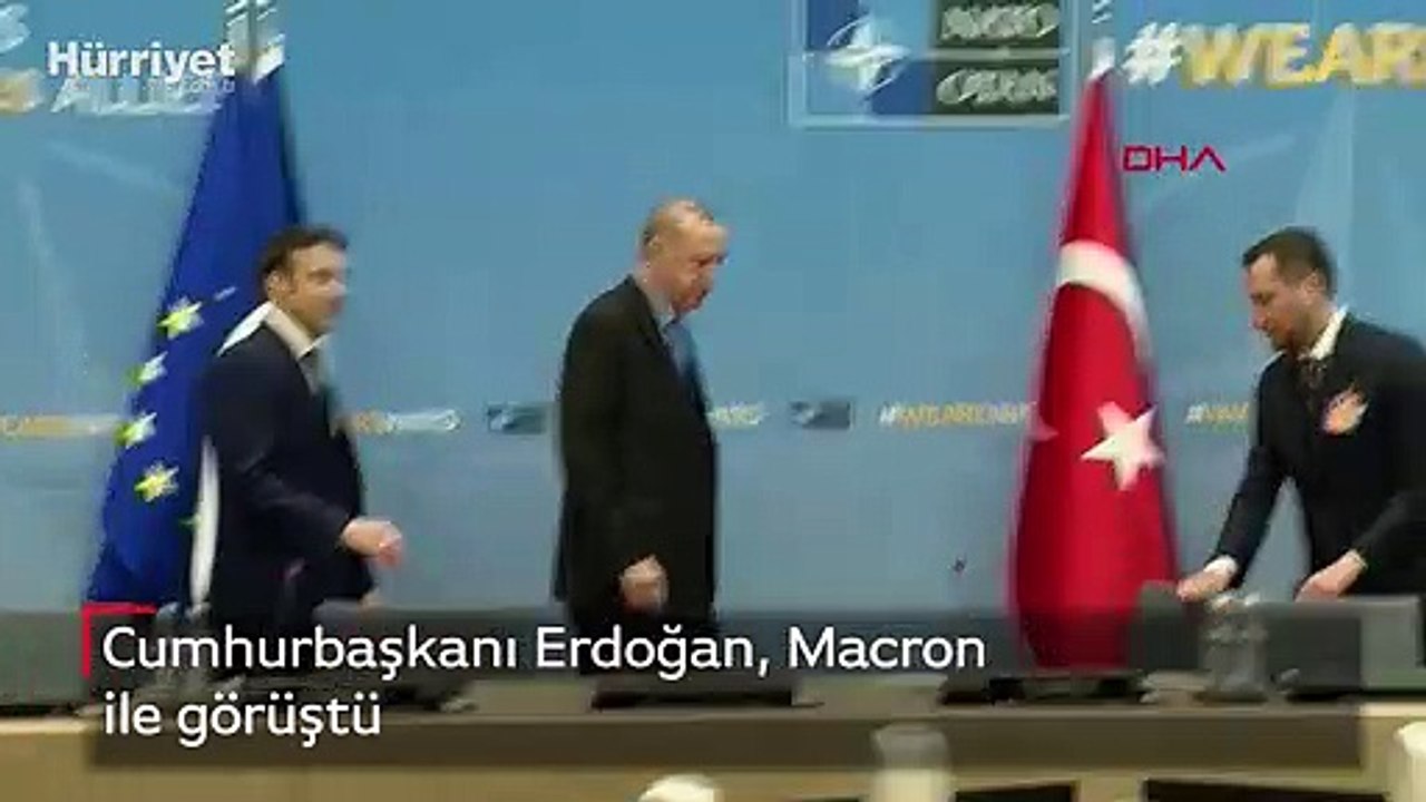 Cumhurbaşkanı Erdoğan, Macron ile görüştü