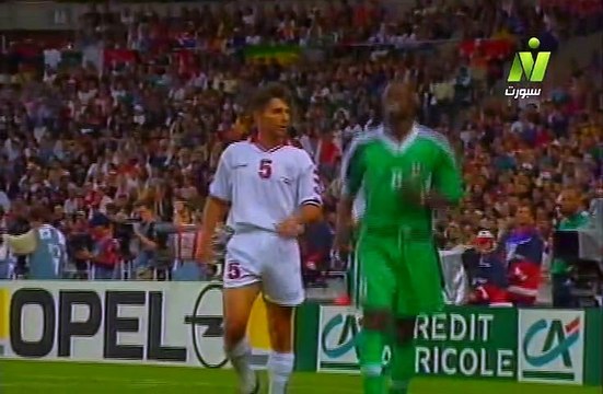 الشوط الثاني مباراة الدنمارك و نيجيريا 4-1 ثمن نهئي كاس العالم 1998