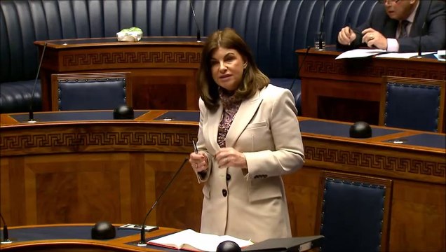 Gordon Lyons tells Sinéad McLaughlin to 'talk up' Derry as she questions FDI disparity
