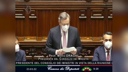 Draghi in Parlamento: "Le spese militari vanno adeguate"