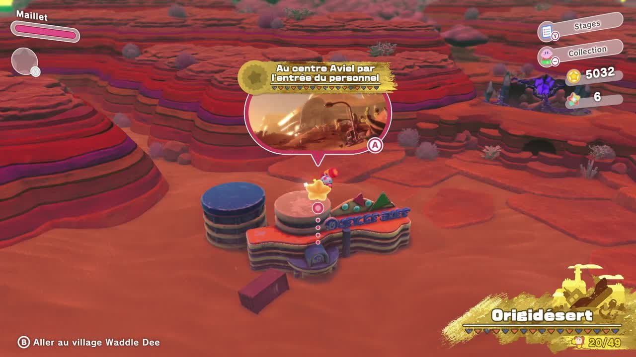 Kirby et le Monde Oublié – Soluce du niveau "Au centre Aviel par l'entrée du personnel" (monde 5-3)