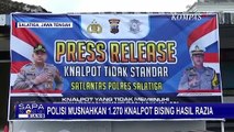 Polres Salatiga Musnahkan 1.270 Knalpot Bising Hasil Sitaan Razia Operasi Lalu Lintas!