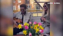 İrem Derici ile Cem Belevi Amsterdam'da aşka geldi! Teknede düet yaptılar