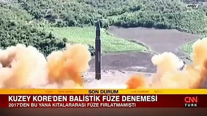 Скачать видео: Kuzey Kore'den kıtalararası balistik füze denemesi