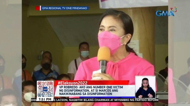 VP Robredo: ako ang number one victim ng disinformation at si Marcos ang nakikinabang sa disinformation | 24 Oras