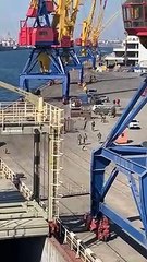 Ukrayna'da basılan geminin kaptanı video ile yardım istedi