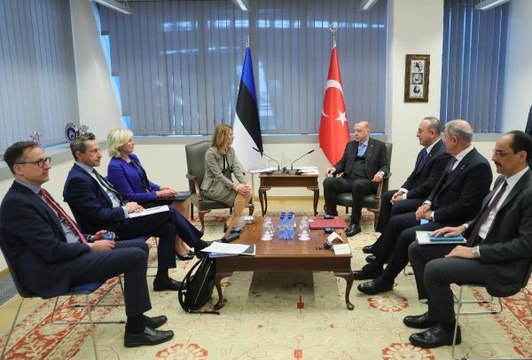 Cumhurbaşkanı Erdoğan, Estonya Başbakanı Kallas ile bir araya geldi