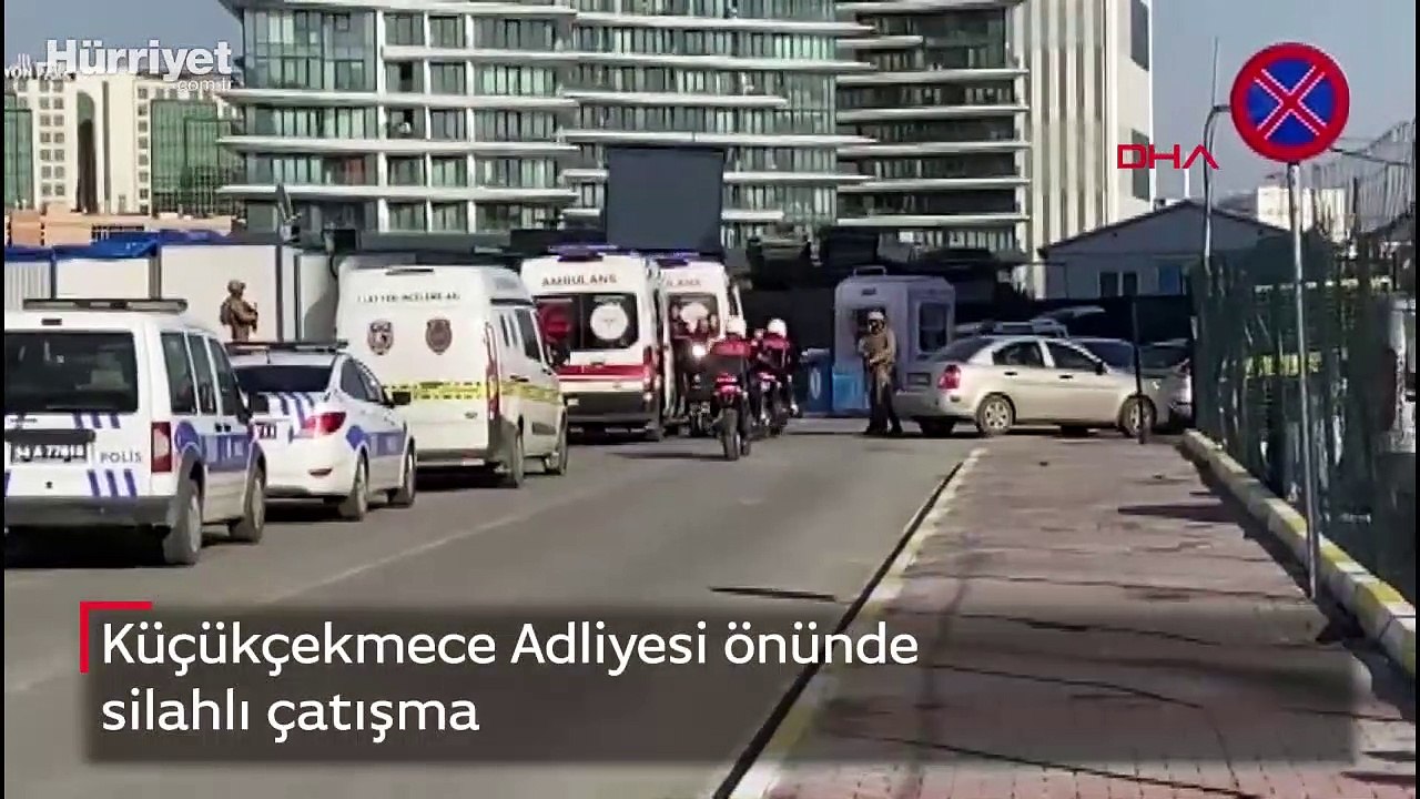 Küçükçekmece Adliyesi önünde silahlı çatışma