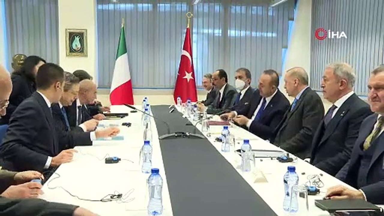Cumhurbaşkanı Erdoğan, İtalya Başbakanı Mario Draghi ile bir araya geldi