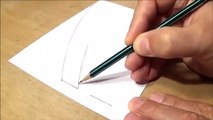 How to Draw 3D Letter - Drawing Curved Letter R - Trick Art on Paper for Kids and Adults