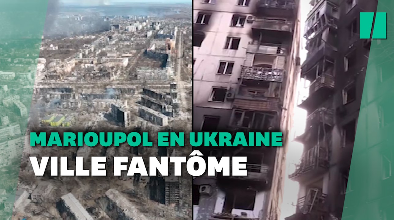 Après un mois de guerre en Ukraine, les images de Marioupol dévastée