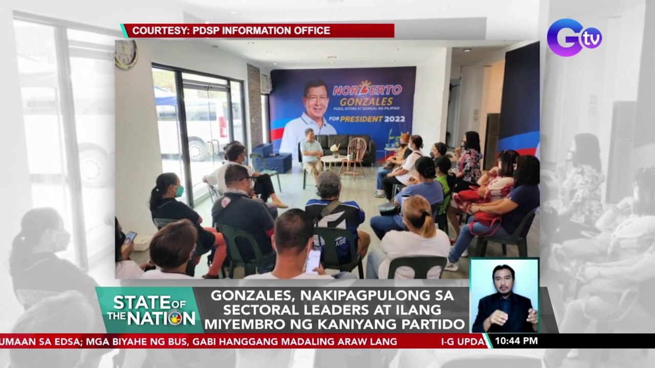 Gonzales, nakipagpulong sa sectoral leaders at ilang miyembro ng kaniyang partido | SONA
