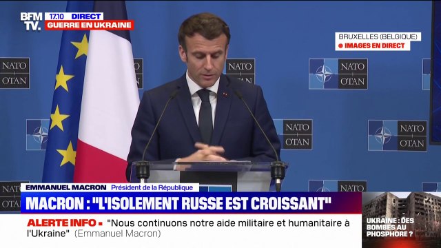 Emmanuel Macron: L'économie russe est en cessation de paiement, (...) son isolement est croissant