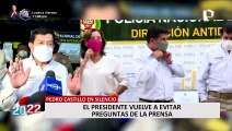 El presidente Pedro Castillo vuelve a evitar las preguntas de la prensa