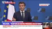 Emmanuel Macron: "La ligne reste la même pour l'ensemble des alliés: fournir des armes défensives et létales (...) mais avec une ligne rouge de ne pas être cobelligérants"