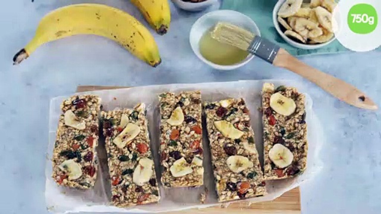 Barres de céréales à la banane