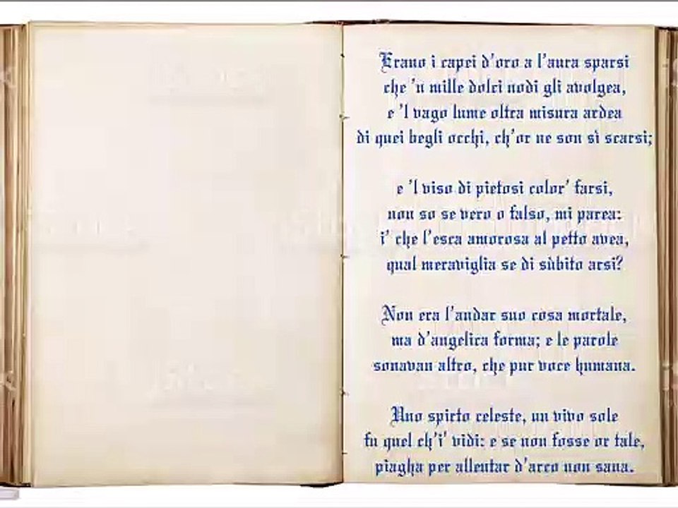 Erano i capei d'oro a l'aura sparsi - Lirica di Francesco Petrarca - Musica di Renato Tagliabue