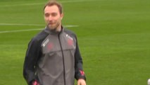 El danés Eriksen se entrena con su selección en el Marbella Football Center