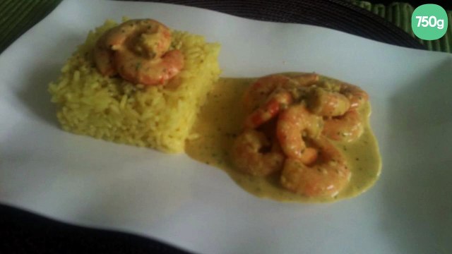 Crevettes ail et curry et son riz gourmand