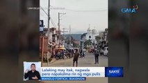 Lalaking may itak, nagwala pero napakalma rin ng mga pulis | Saksi