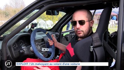 EXPLOIT / Un malvoyant au volant d'une voiture