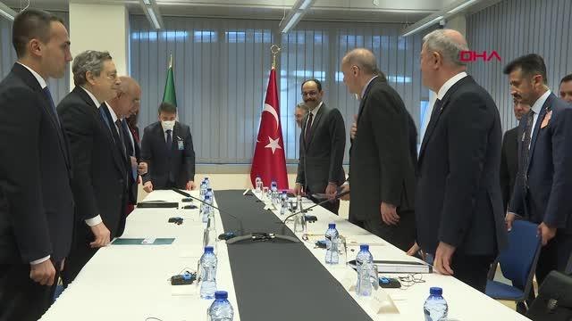 Cumhurbaşkanı Erdoğan, İtalya Başbakanı Draghi ile bir araya geldi
