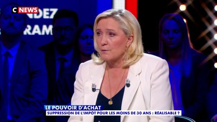 Marine Le Pen sur l'exonération d'impôt des moins de 30 ans : «Ça concerne absolument tout le monde, ce n'est pas une histoire de poudre de Perlimpinpin»