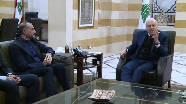 İran Dışişleri Bakanı Abdullahiyan, Lübnan Başbakanı Mikati ile görüştü