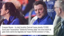 François Baroin : En sueur après un match de foot avec Alizé Lim et Roméo Elvis