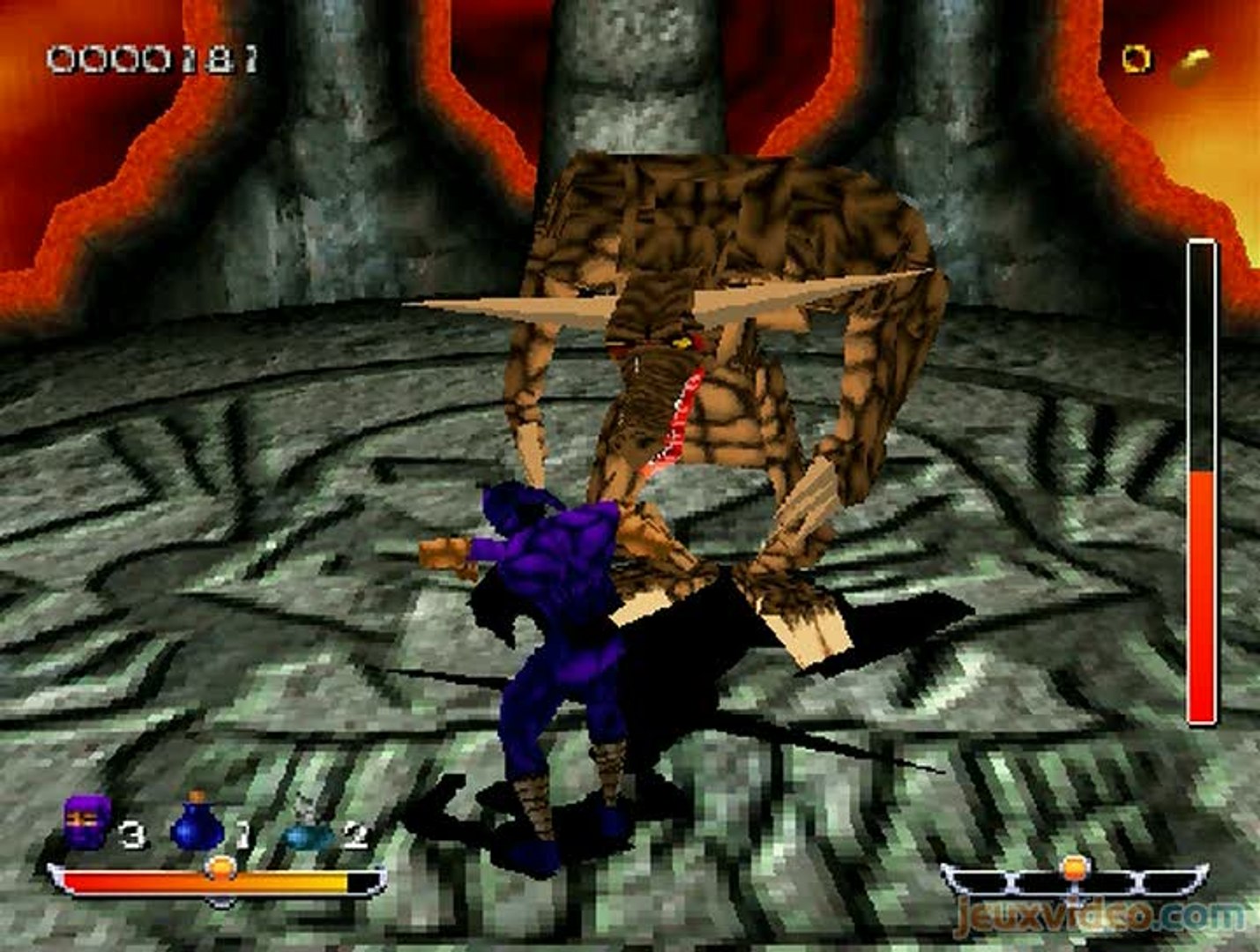 Jeu PS1 Ninja : L'Ombre Des Ténèbres - Version Française, En Bon état, Pour PlayStation 1