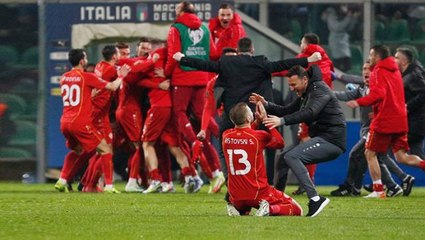 Dünya Kupası yolunda mucize gerçekleşti! Kuzey Makedonya, İtalya'da tarih yazdı