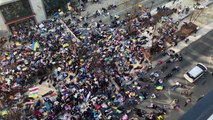 Cientos de ucranianos protestan en Bruselas