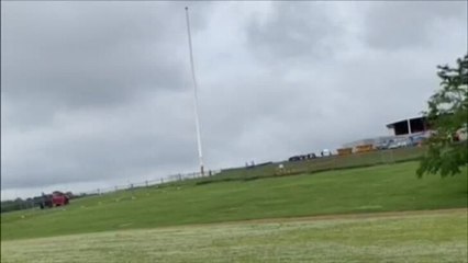 The removal of the Canadian flagpole at Regatta Point