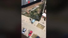 Strong winds wreak havoc at a Gungahlin construction site