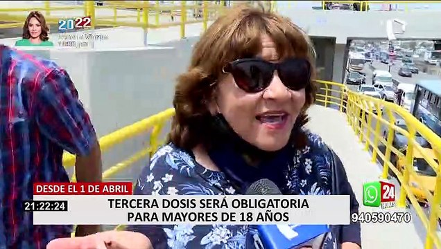 Tercera dosis de vacuna será obligatoria para ingreso a locales públicos y privados a partir del 1 de abril