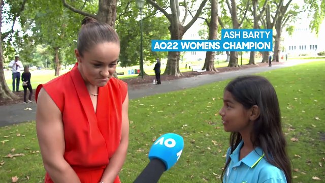 Ashleigh Barty Interview with Aspiring Junior Australian Open 2022