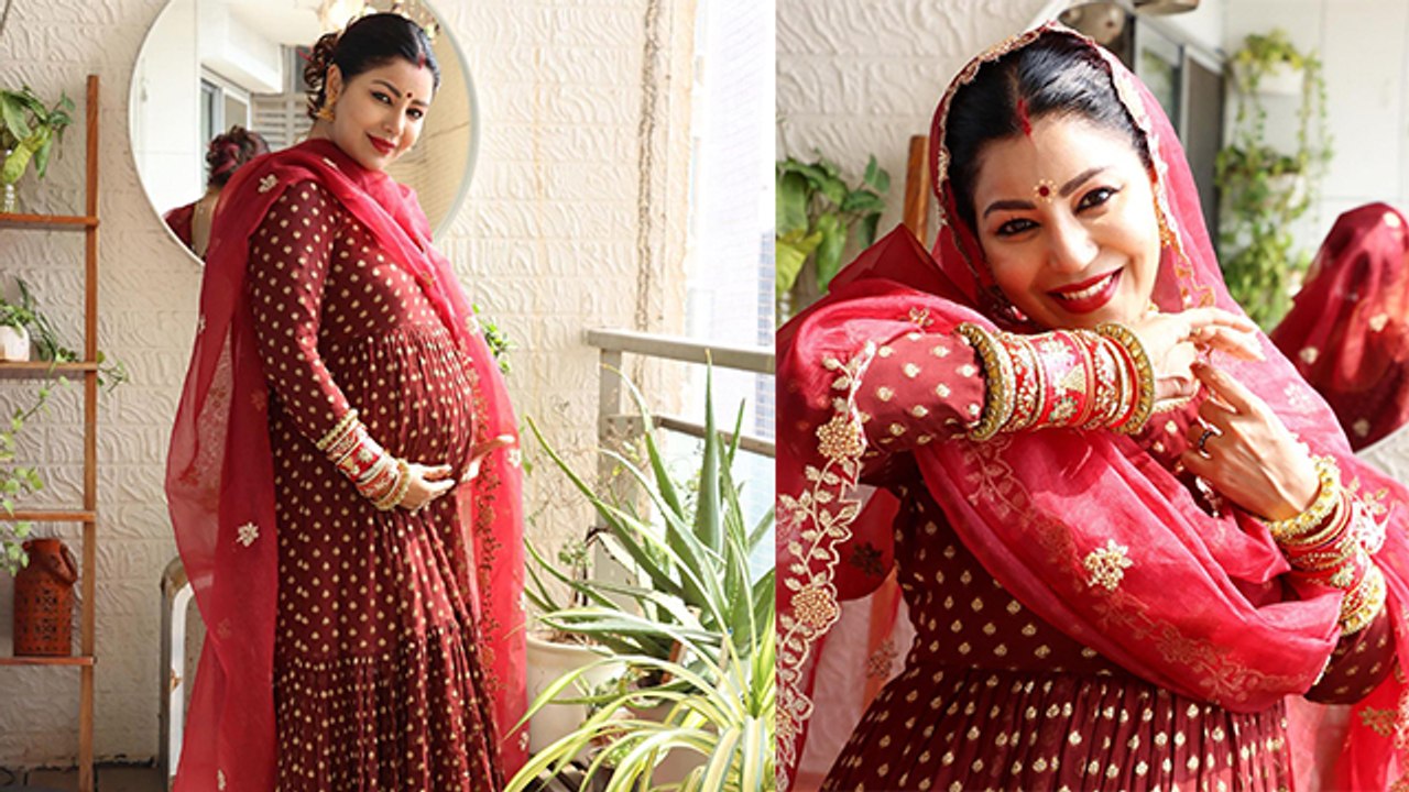 Debina Bonnerjee की Godh Bharai Ceremony Viral, Red Suit में Baby Bump Flaunt | Boldsky