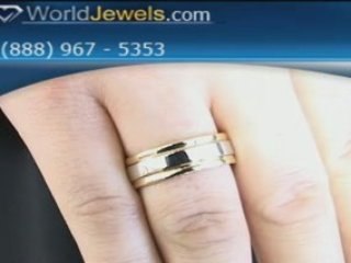 7mm Two Tone Gold Wedding Band WR-12