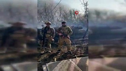 Savaşırken görüntülendiler! ABD'li askerler Kiev'de