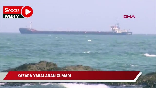 Boğaz girişinde balıkçı teknesiyle kargo gemisi çarpıştı