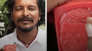 Puneet Rajkumar Art in Lifebuoy Soap