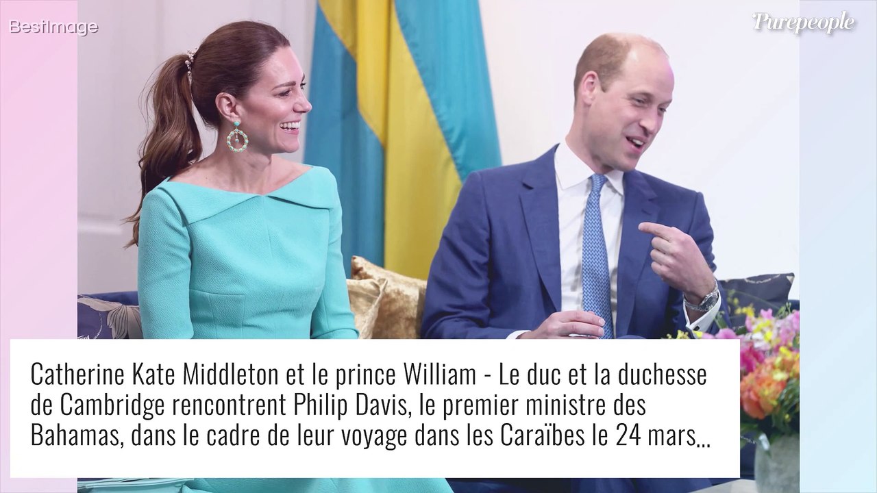 Kate Middleton : Canon aux couleurs des Bahamas pour son arrivée de star avec William !