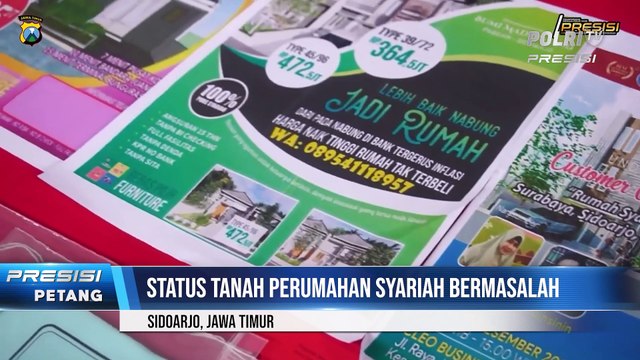 Polresta Sidoarjo Rilis Kasus Penipuan Perumahan Syariah
