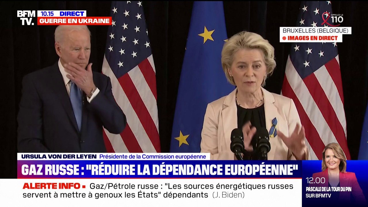 Ursula von der Leyen: "15 milliards de m3 de gaz fournis parles USA remplaceront un tiers du gaz russe"