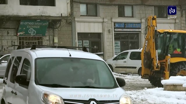 الثلوج تغطي الجولان بعد وصول عاصفة ثلجية نادرة