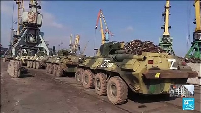 Ukraine says it has destroyed a large Russian landing ship in Berdiansk